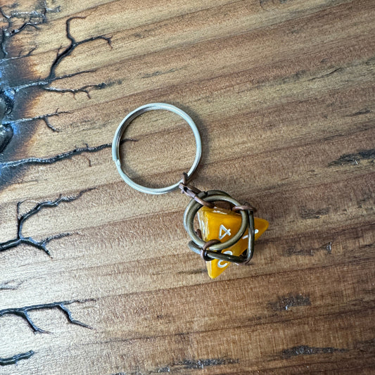 Copper D4 Keychain