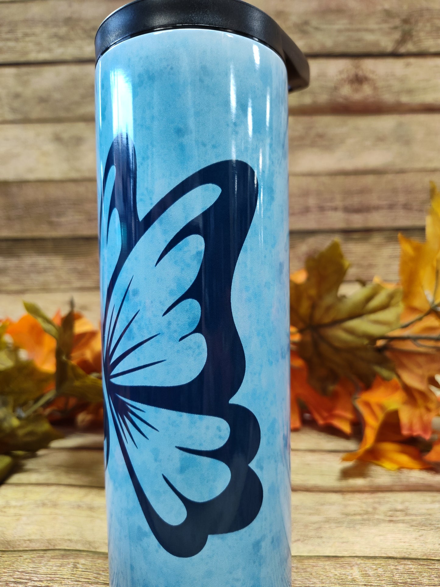 Semicolon Butterfly Tumbler